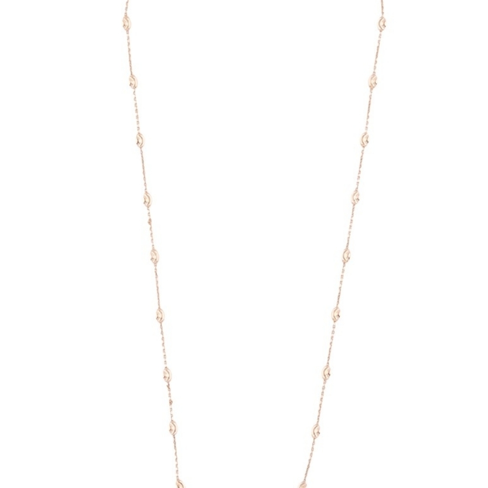 14k YG vermeil over .925 diamond cut station necklace.